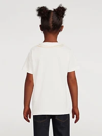 Kids Cotton T-Shirt Pico Baguette Print