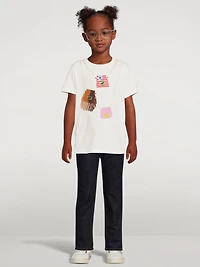 Kids Cotton T-Shirt Pico Baguette Print