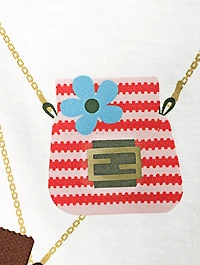 Kids Cotton T-Shirt Pico Baguette Print