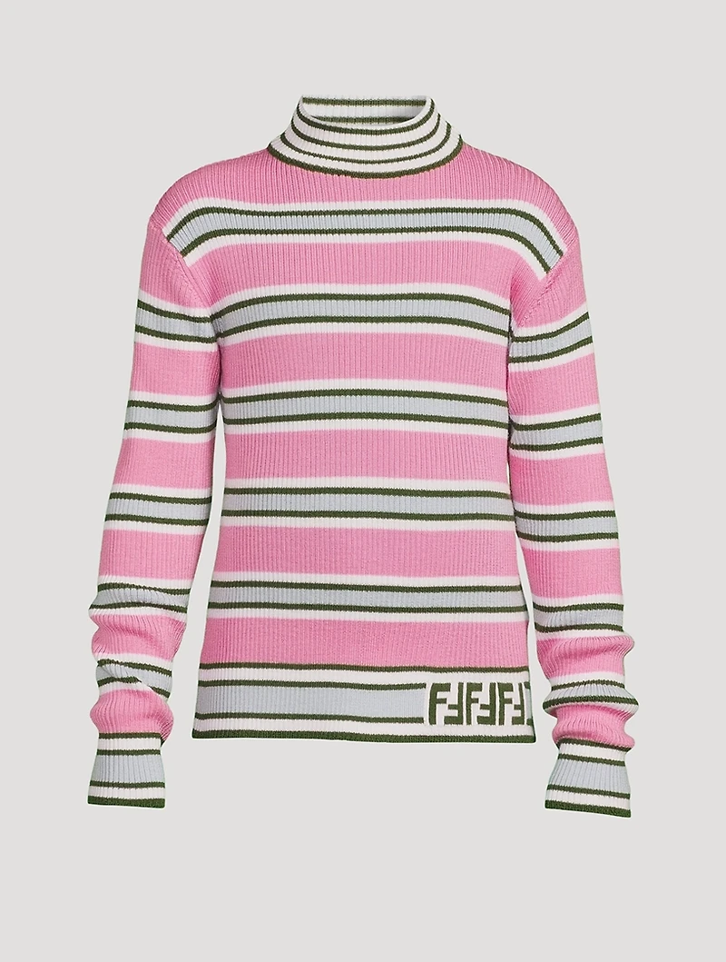 Kids Wool Sweater Striped Print