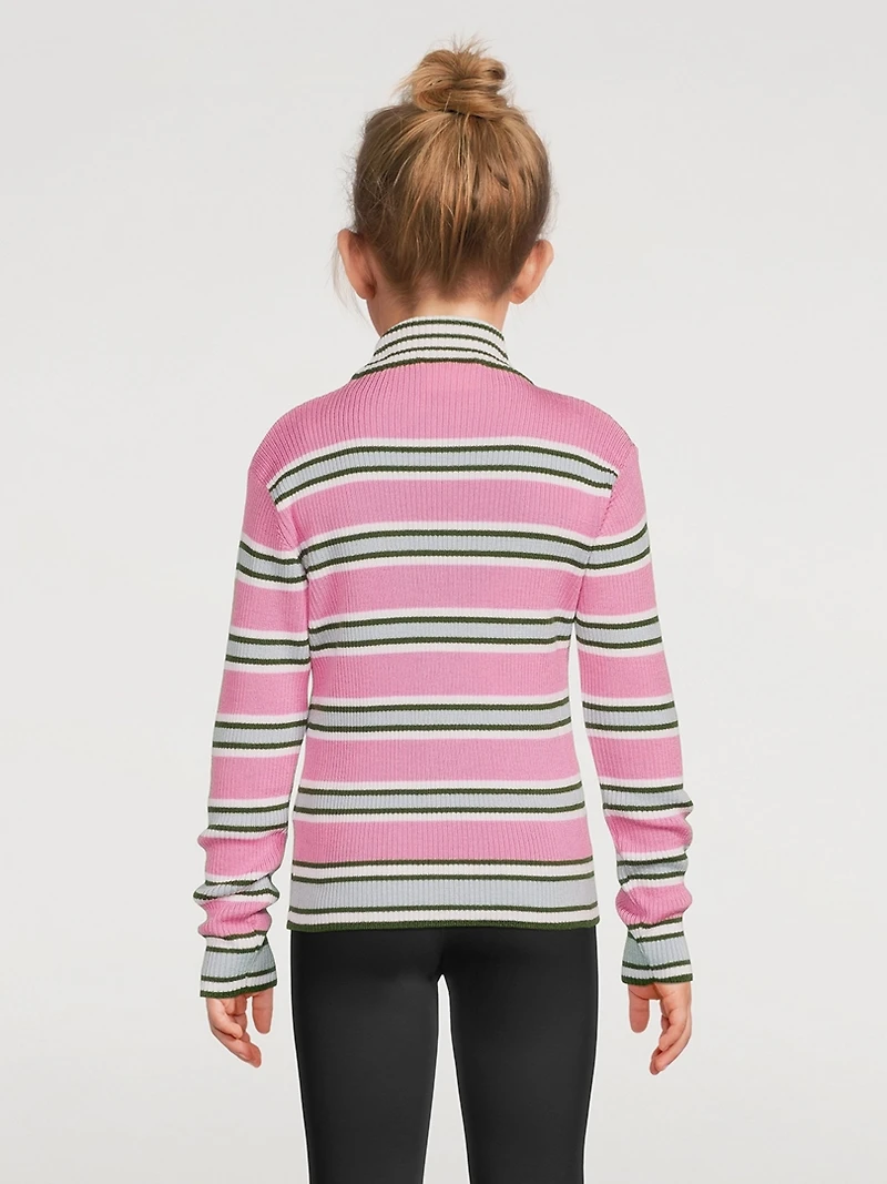 Kids Wool Sweater Striped Print
