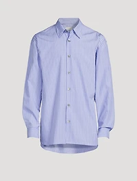 Cotton Poplin Shirt Striped Print