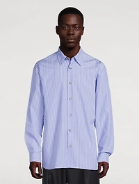 Cotton Poplin Shirt Striped Print