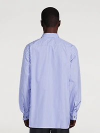 Cotton Poplin Shirt Striped Print