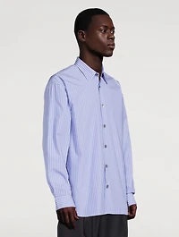 Cotton Poplin Shirt Striped Print