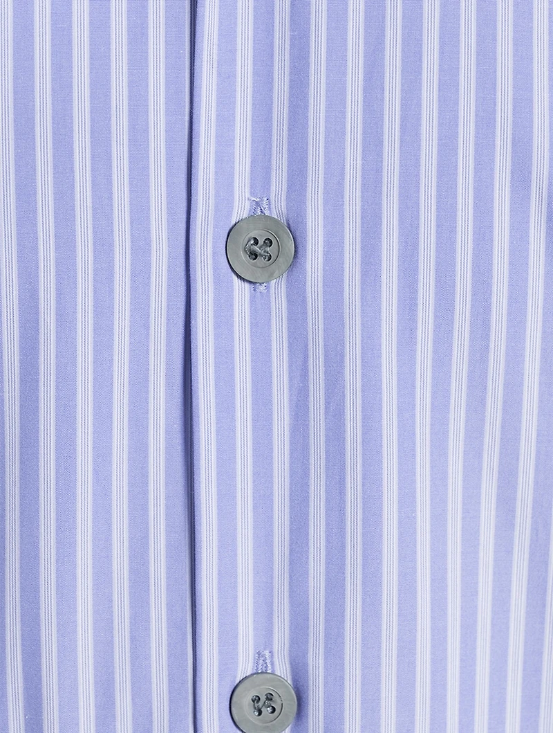 Cotton Poplin Shirt Striped Print