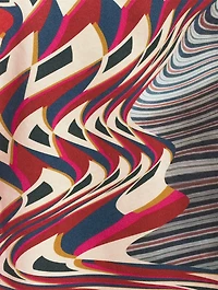 Cotton T-Shirt Distorted Print