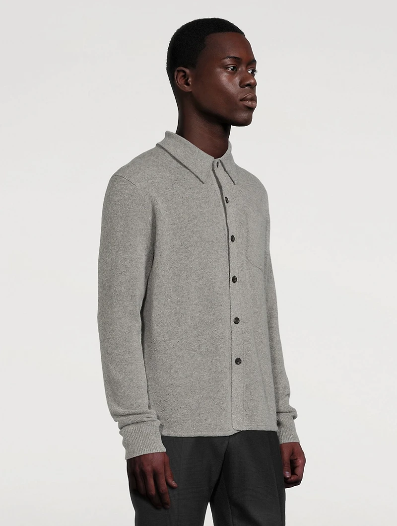Alpaca-Blend Knit Shirt