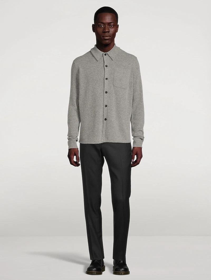 Alpaca-Blend Knit Shirt