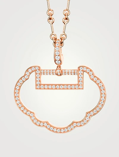 Yu Yi 18K Rose Gold Pendant With Diamonds