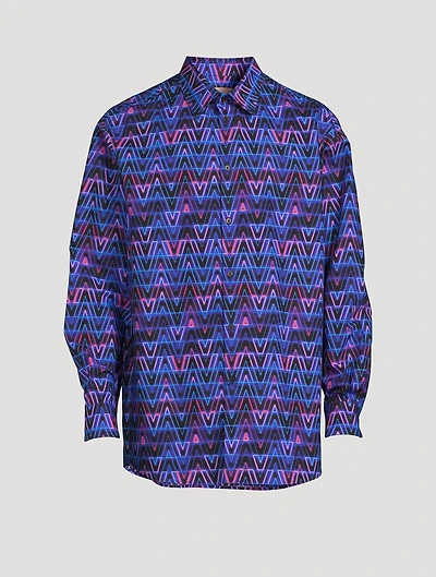 Cotton Shirt Optical Print