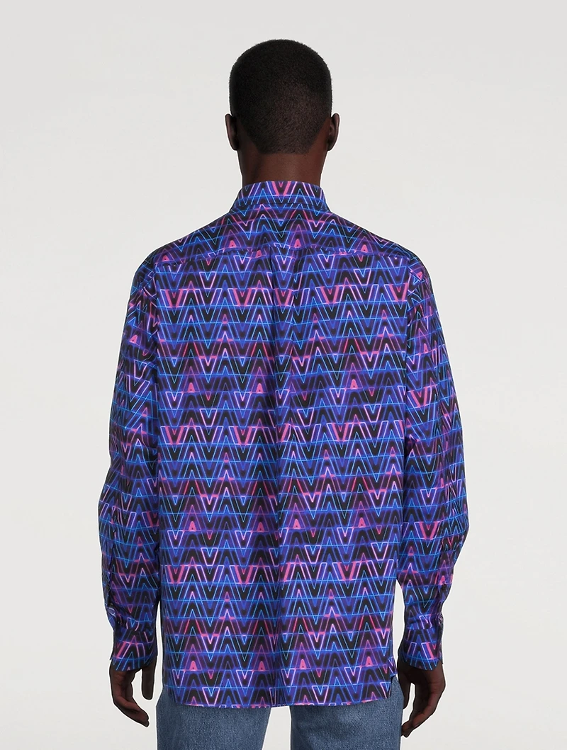 Cotton Shirt Optical Print