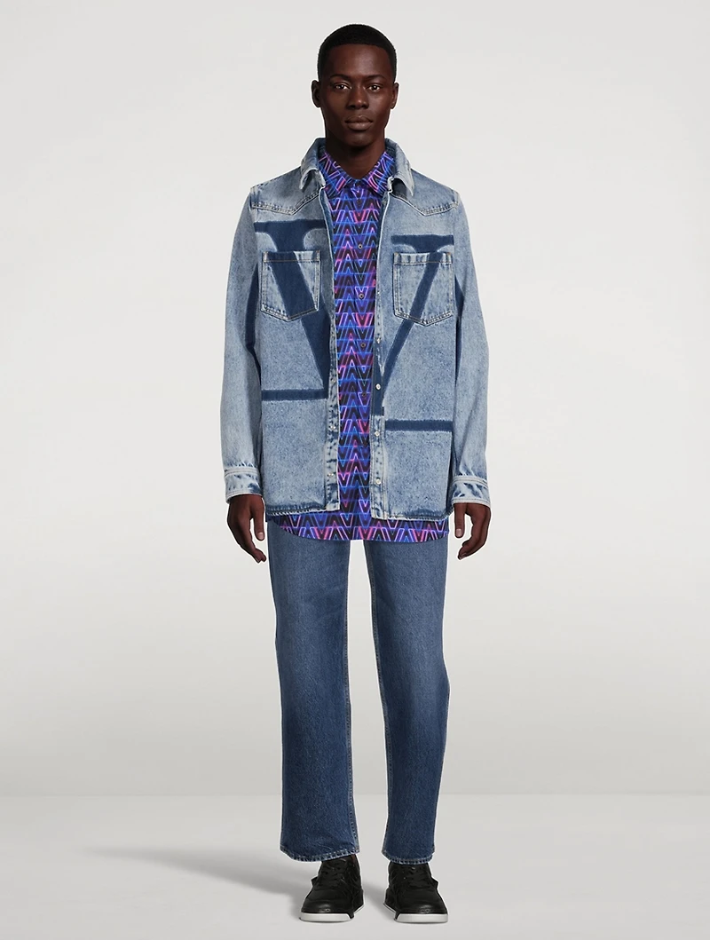 Cotton Shirt Optical Print
