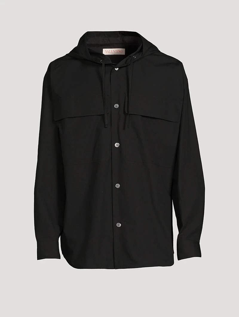 Cotton Shirt With Hood