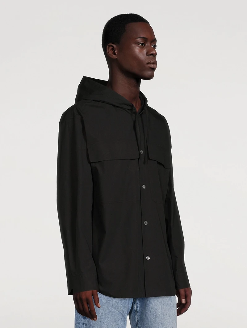 Cotton Shirt With Hood