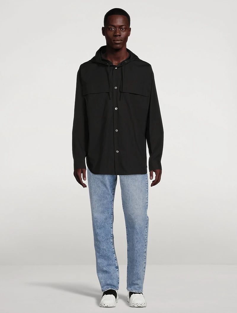 Cotton Shirt With Hood