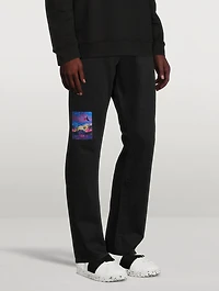 VLOGO Straight-Leg Jeans With Patches