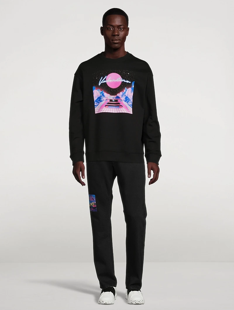 VLOGO Straight-Leg Jeans With Patches