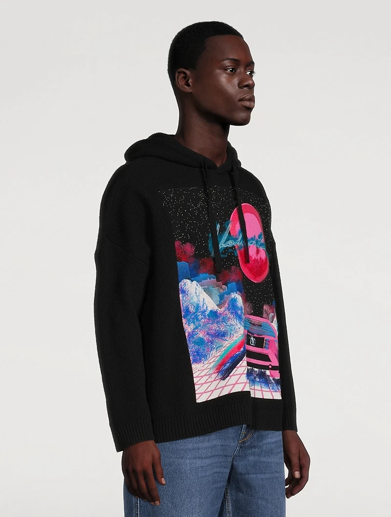 Wool Graphic Hoodie