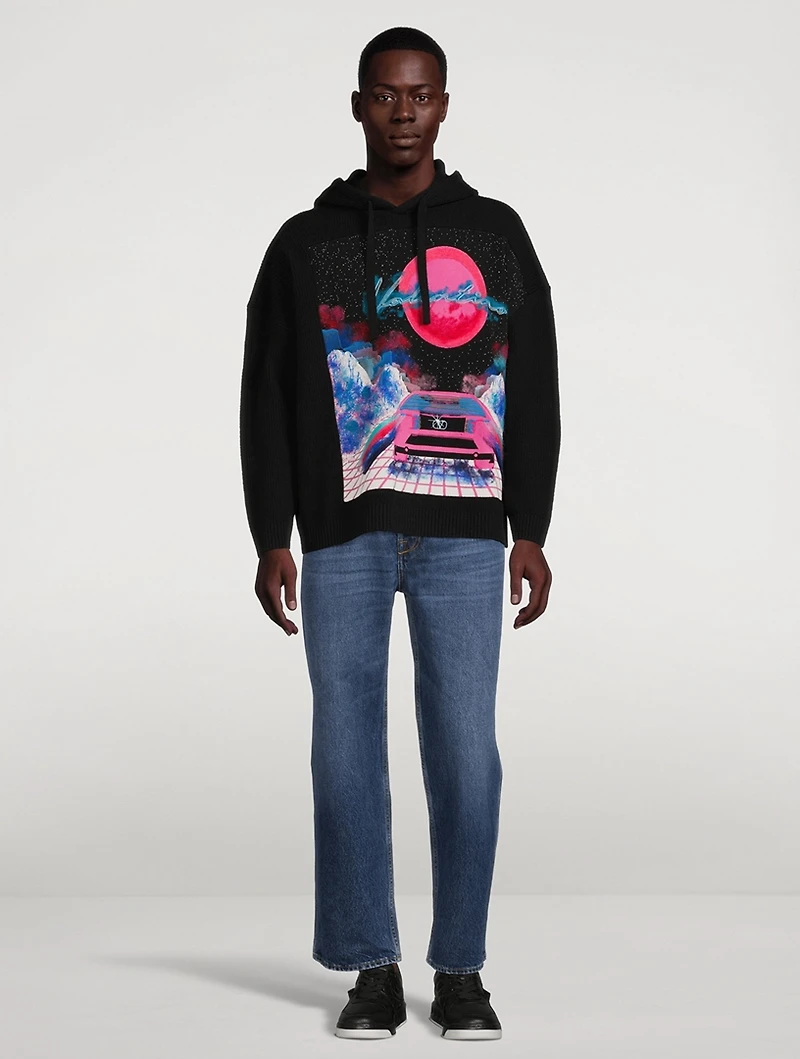 Wool Graphic Hoodie