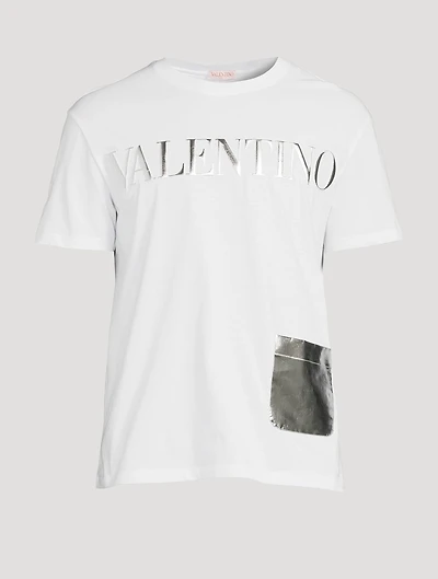 Embossed Logo T-Shirt With Metallic Pocket