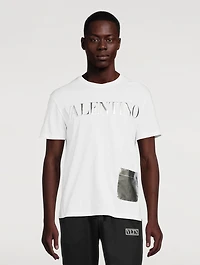 Embossed Logo T-Shirt With Metallic Pocket