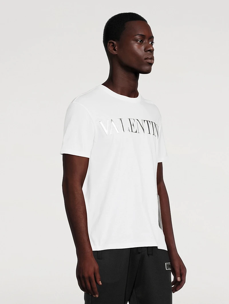 Embossed Logo T-Shirt With Metallic Pocket