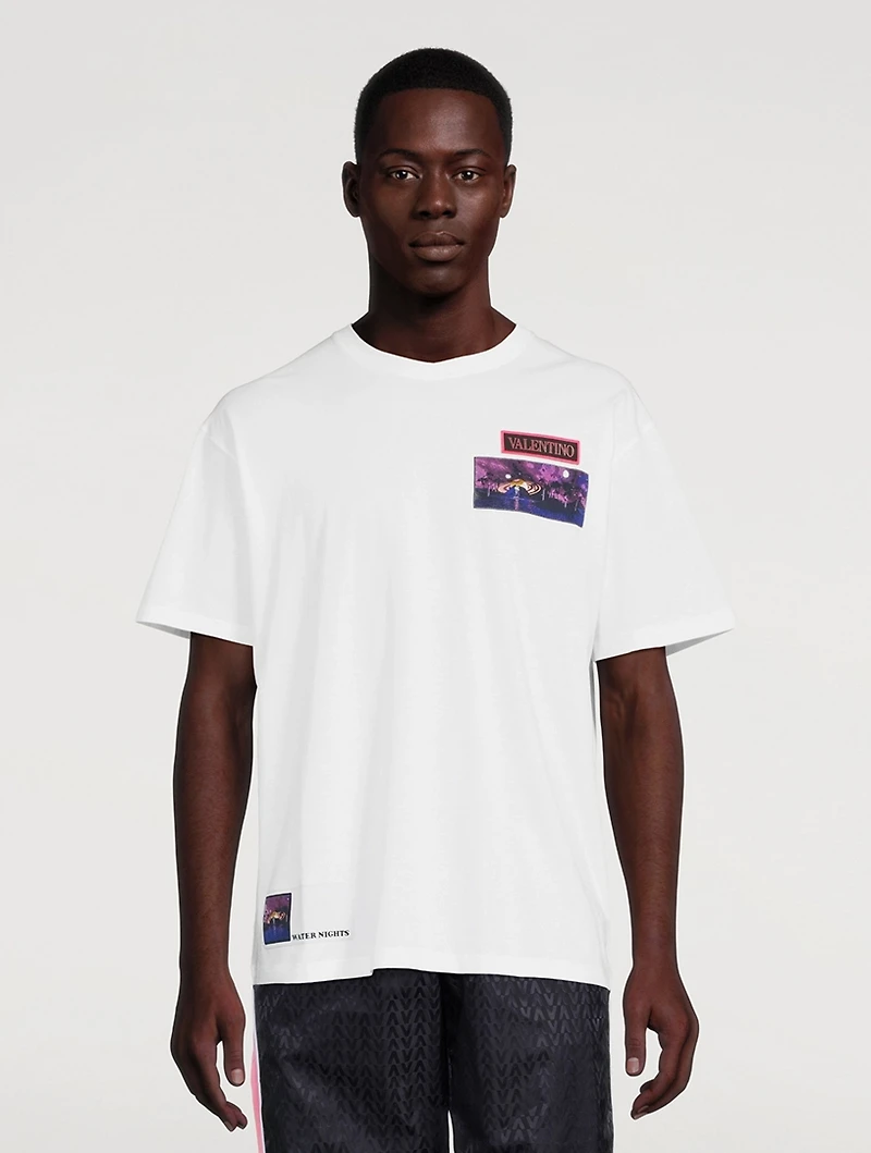 Cotton T-Shirt With Patches