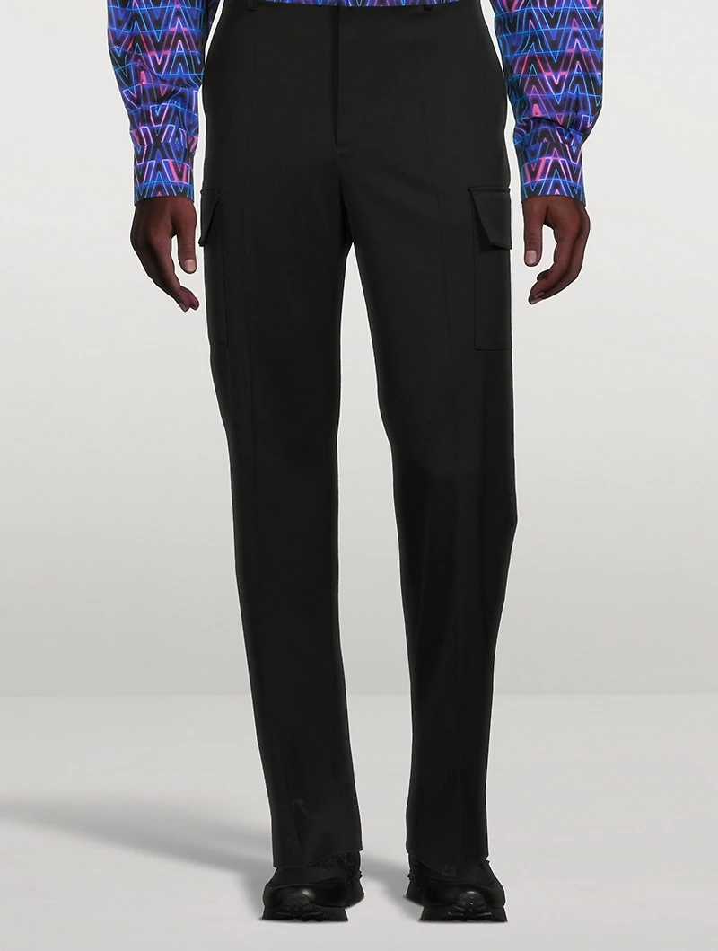Stretch Wool Cargo Pants