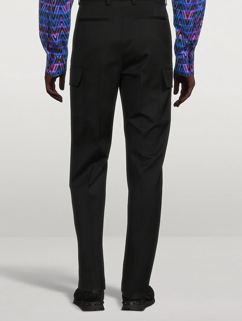 Stretch Wool Cargo Pants