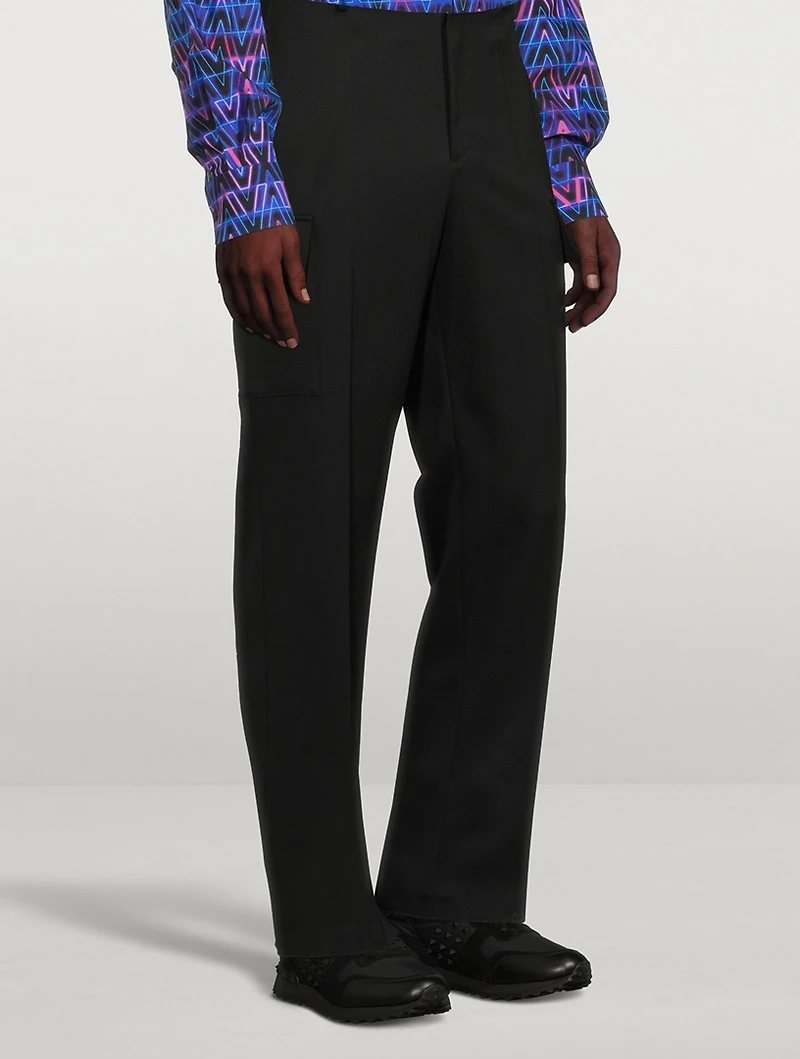 Stretch Wool Cargo Pants
