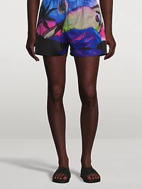 Cotton Shorts Water Sky Print