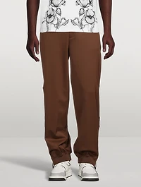 Wool Stretch Wide-Leg Pants