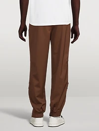 Wool Stretch Wide-Leg Pants