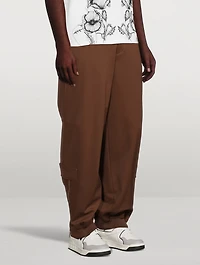 Wool Stretch Wide-Leg Pants