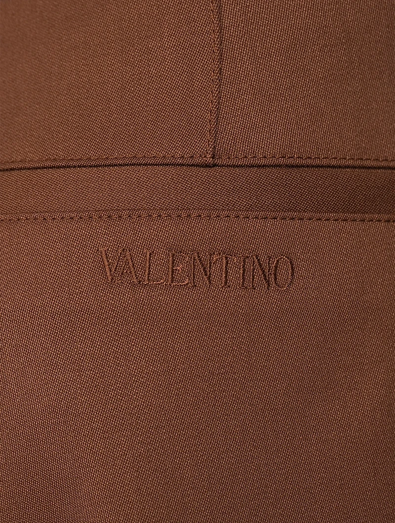 Wool Stretch Wide-Leg Pants