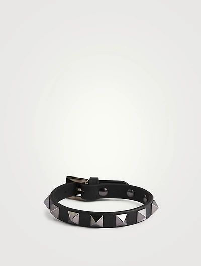 Rockstud Leather Strap Bracelet