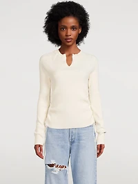 Jumbo Stark Waffle Knit Top