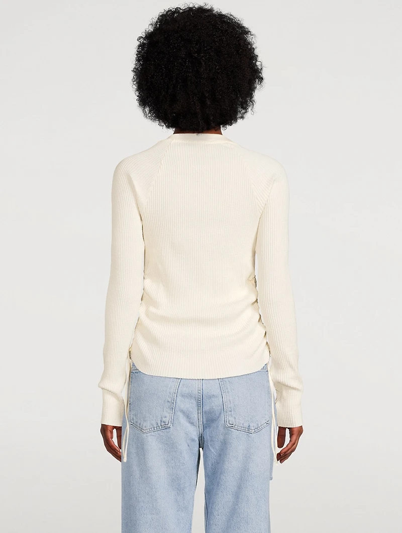 Jumbo Stark Waffle Knit Top