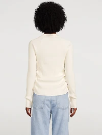 Jumbo Stark Waffle Knit Top