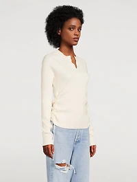 Jumbo Stark Waffle Knit Top