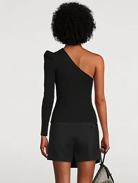 Primary Puff-Sleeve Ribbed Top