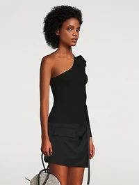 Primary Puff-Sleeve Ribbed Top