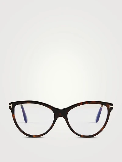 Cat Eye Optical Glasses With Blue Block Lenses