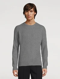 Wool And Cashmere Ribbed Sweater