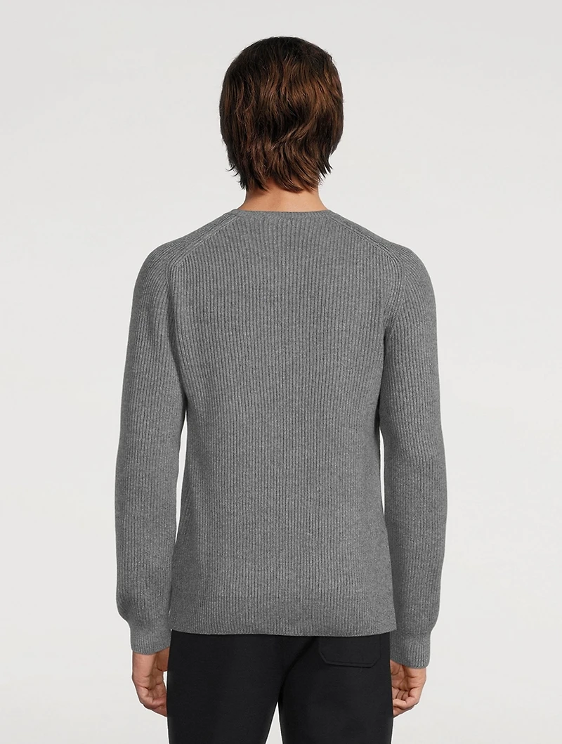 Wool And Cashmere Ribbed Sweater