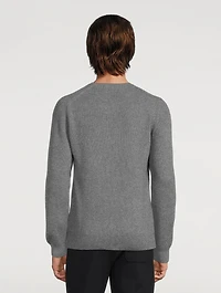 Wool And Cashmere Ribbed Sweater