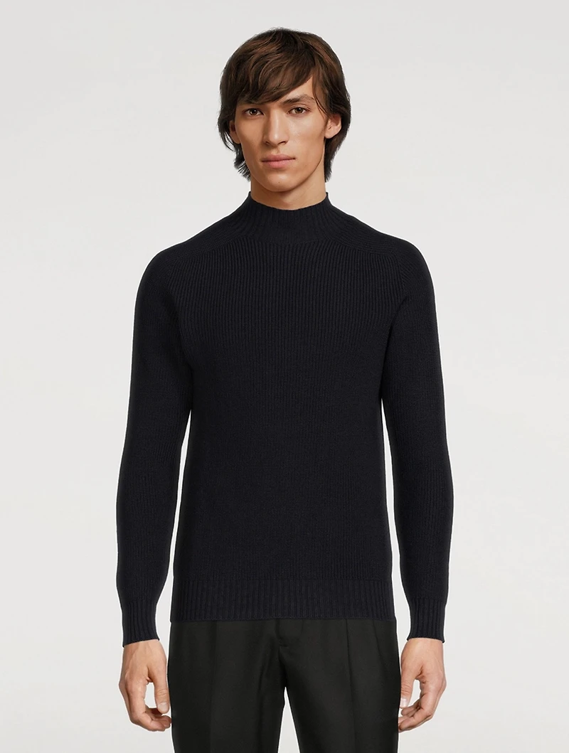 Wool Mockneck Sweater