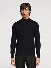 Wool Mockneck Sweater