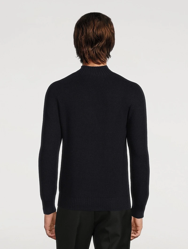 Wool Mockneck Sweater